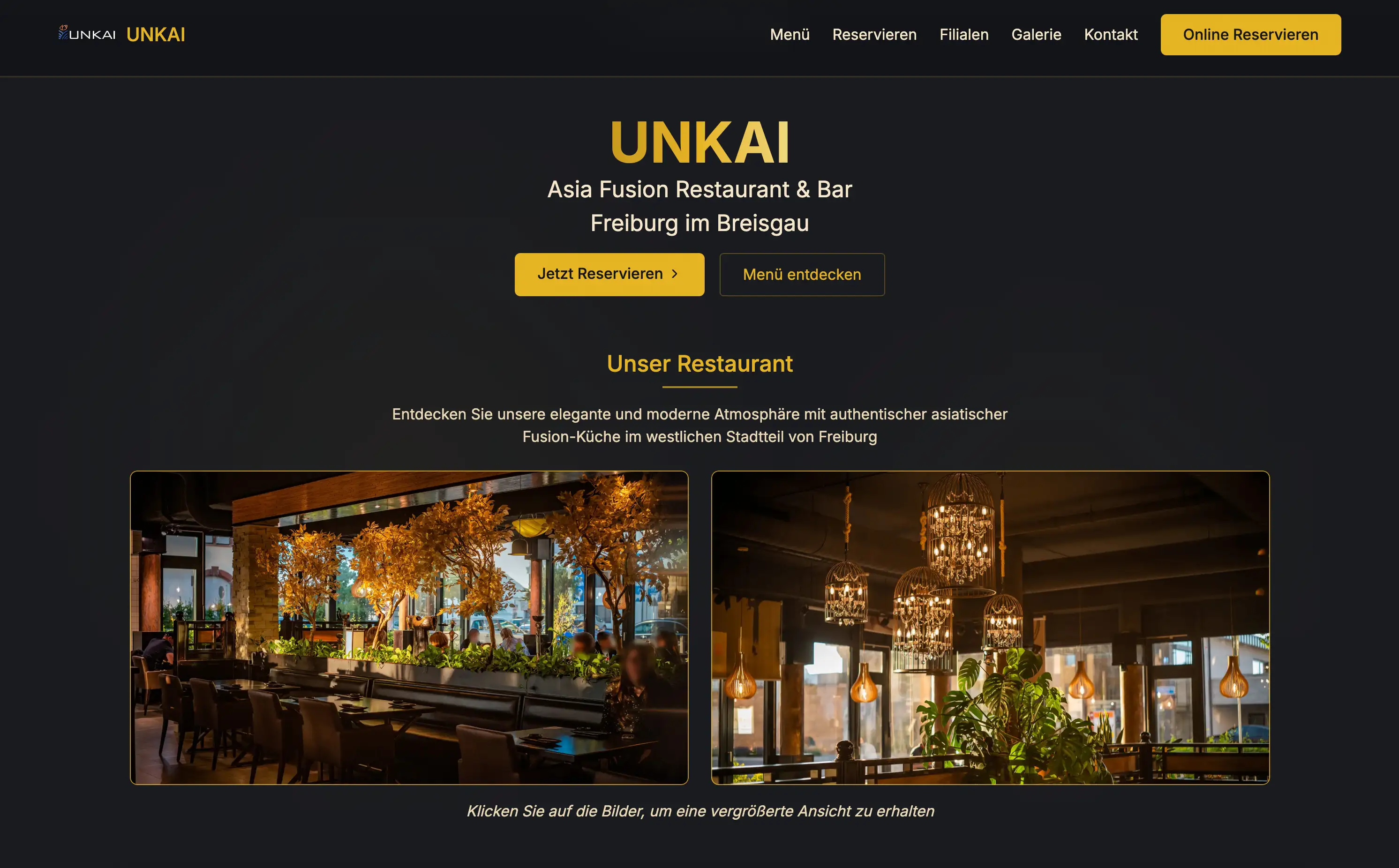 UNKAI Restaurant Website